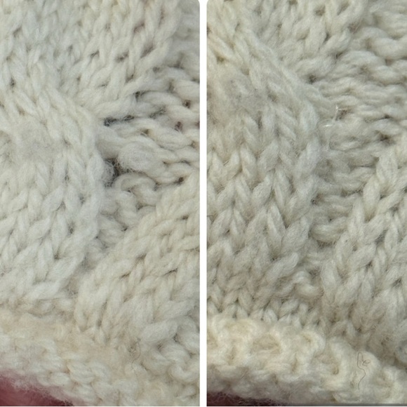 Inis Crafts 100% Irish Merino Wool Chunky Knit Fisherman Sweater Womens Medium - Picture 7 of 7